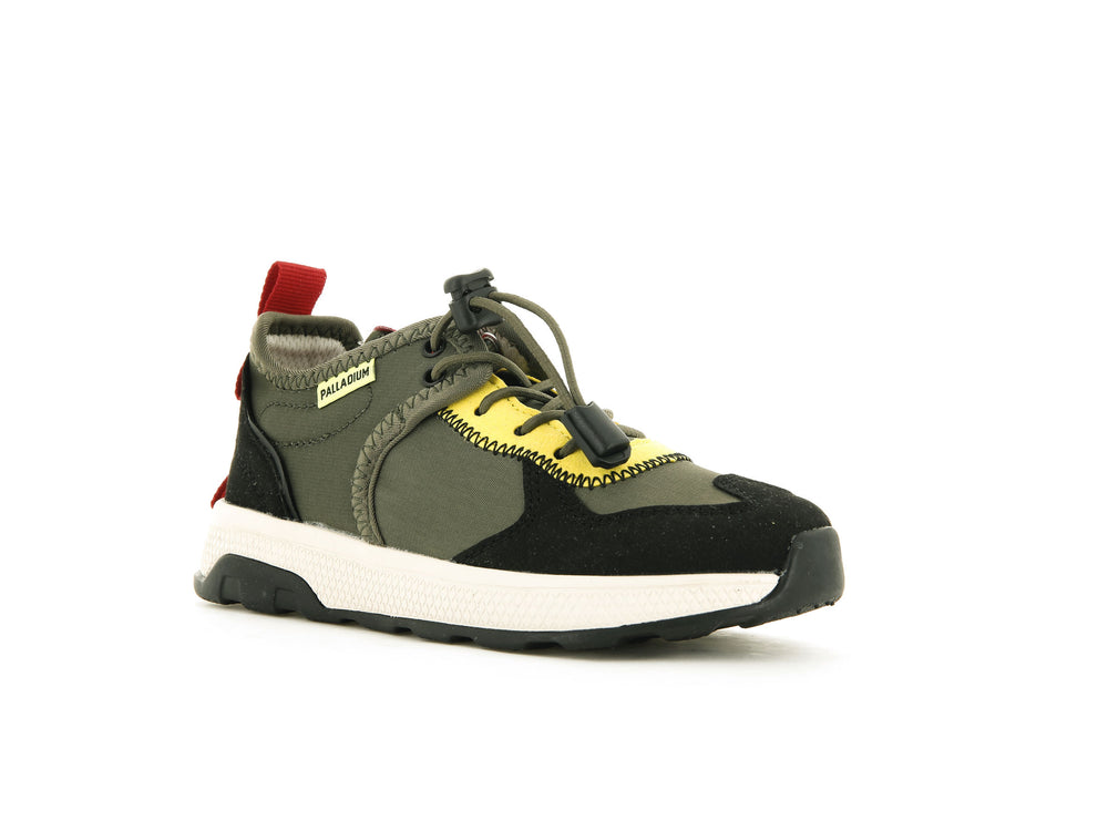 Palladium AX-EON TROOP SUPPLY Kids' Sneakers Olive / Black | Canada-6543