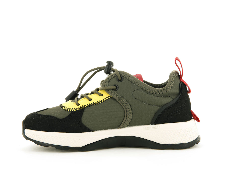 Palladium AX-EON TROOP SUPPLY Kids' Sneakers Olive / Black | Canada-6543