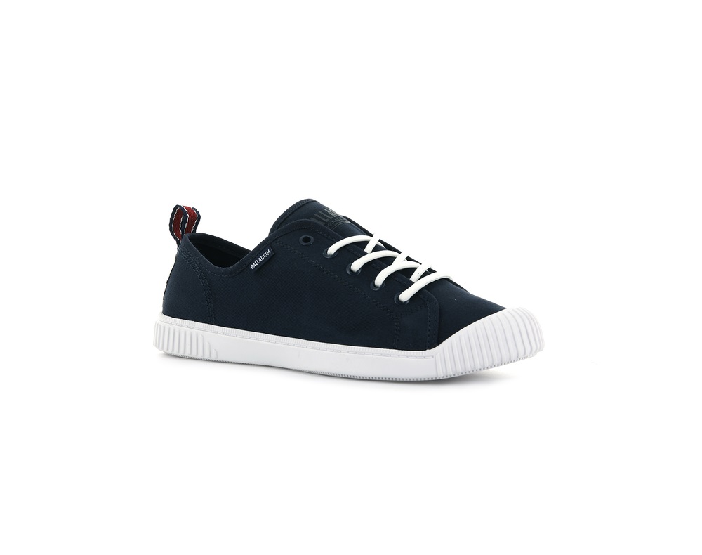 Palladium EASY LACE CANVAS Women's Sneakers Indigo | Canada-0847