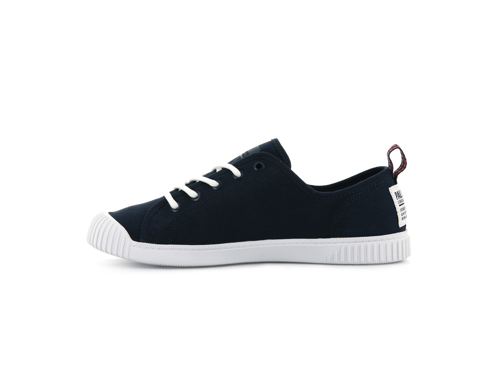 Palladium EASY LACE CANVAS Women's Sneakers Indigo | Canada-0847