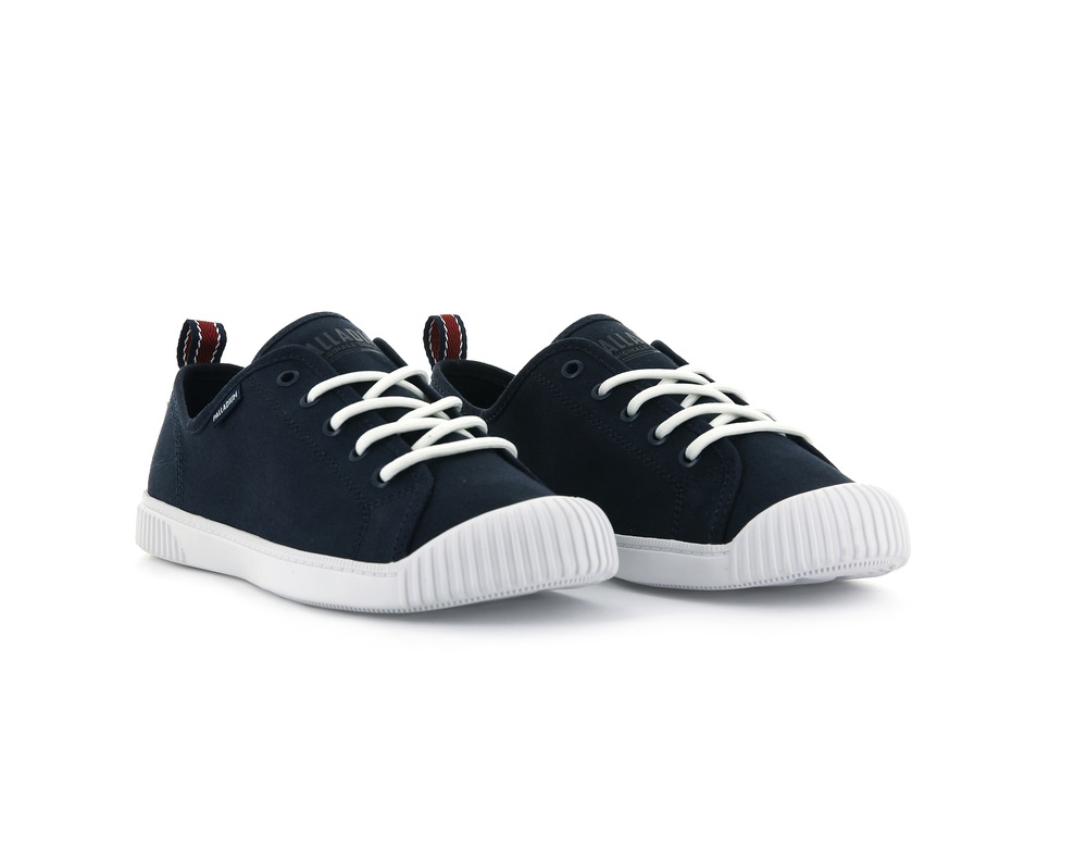 Palladium EASY LACE CANVAS Women's Sneakers Indigo | Canada-0847