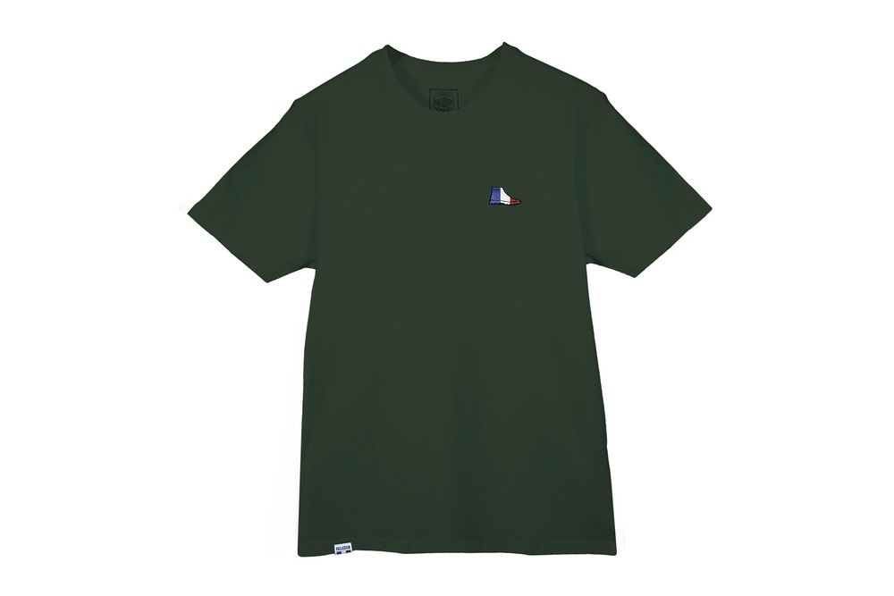 Palladium FRENCH PAMPA T-SHIRT Men\'s T-shirts DARK KAKI | Canada-7405