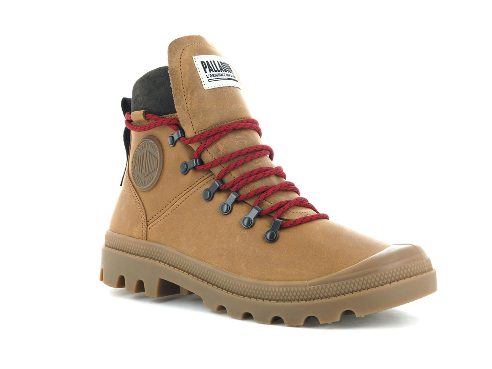 Palladium LEGION HIKER Men's High Top Sneakers Brown | Canada-6832