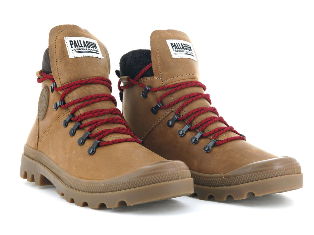 Palladium LEGION HIKER Women's High Top Sneakers Brown | Canada-1369