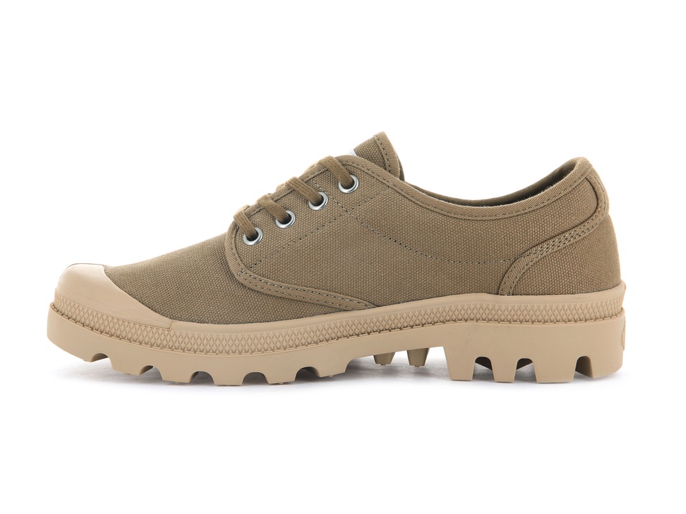 Palladium MENS PALLABROUSSE OXFORD Men's Low Top Shoes Olive | Canada-9280
