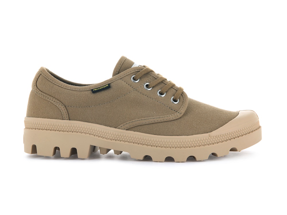 Palladium MENS PALLABROUSSE OXFORD Men\'s Low Top Shoes Olive | Canada-9280