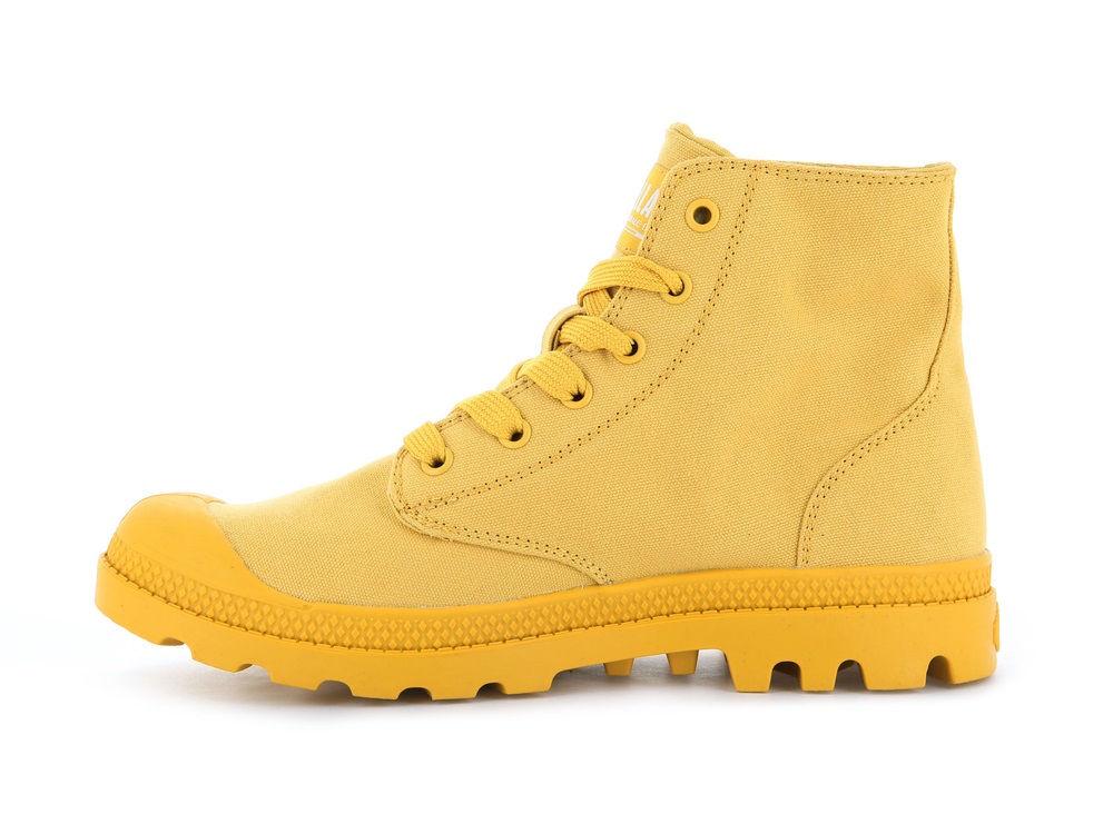 Palladium MONO CHROME Men's High Top Sneakers Mustard | Canada-6571