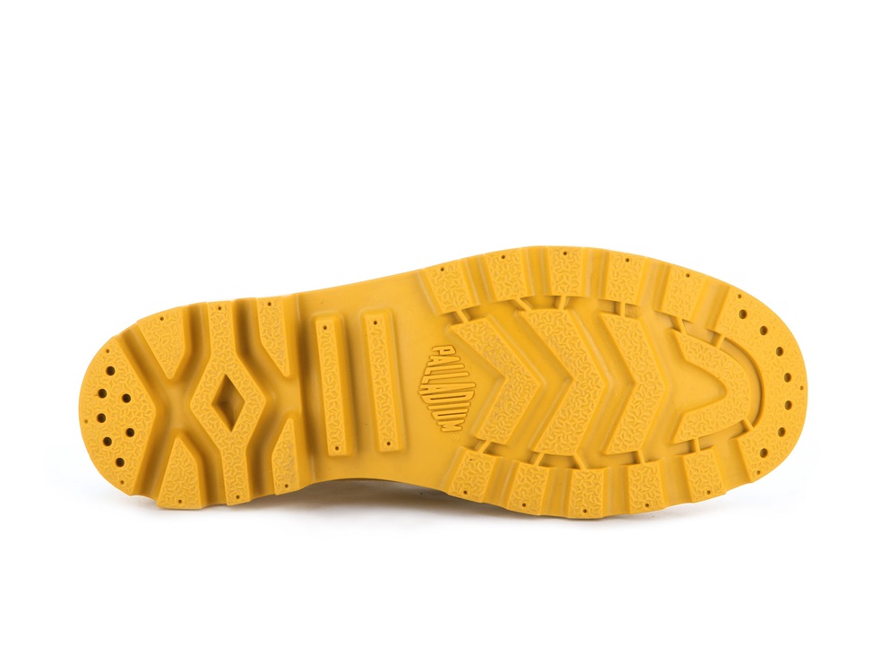 Palladium MONO CHROME Men's High Top Sneakers Mustard | Canada-6571
