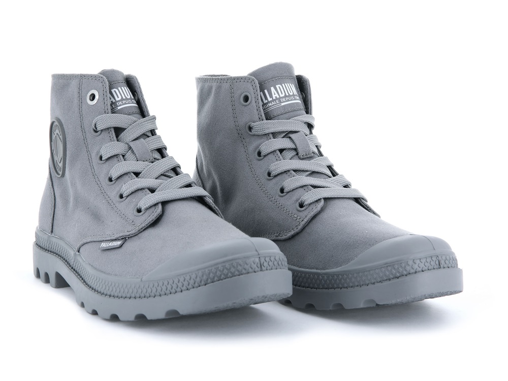 Palladium MONO CHROME Men's High Top Sneakers Grey | Canada-7804