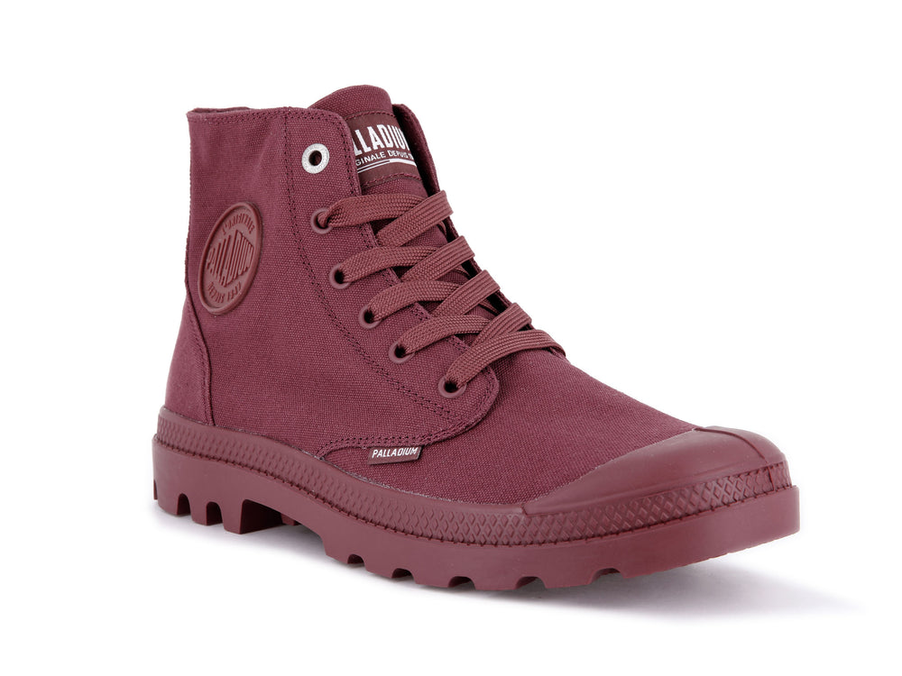 Palladium MONO CHROME Women's High Top Sneakers Red | Canada-0945