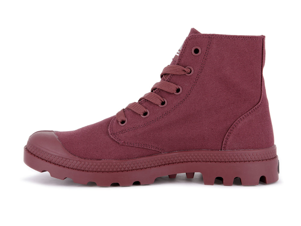 Palladium MONO CHROME Women's High Top Sneakers Red | Canada-0945