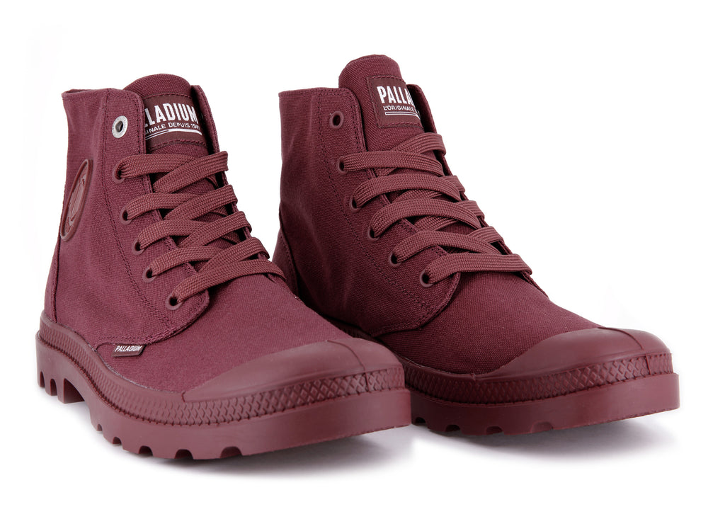 Palladium MONO CHROME Women's High Top Sneakers Red | Canada-0945