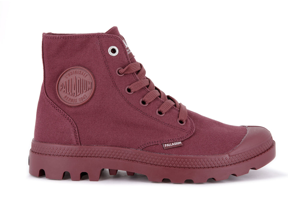 Palladium MONO CHROME Women\'s High Top Sneakers Red | Canada-0945