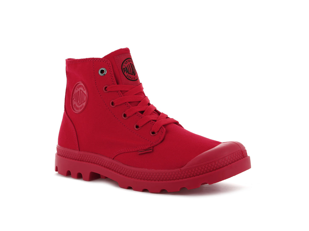 Palladium MONO CHROME Women's High Top Sneakers Red | Canada-7524