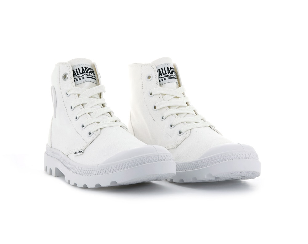 Palladium MONO CHROME Women's High Top Sneakers White | Canada-9268
