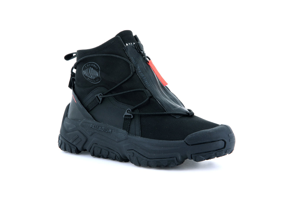 Palladium OFF-GRID HI ZIP WATERPROOF + Women's Sneakers Black | Canada-8364