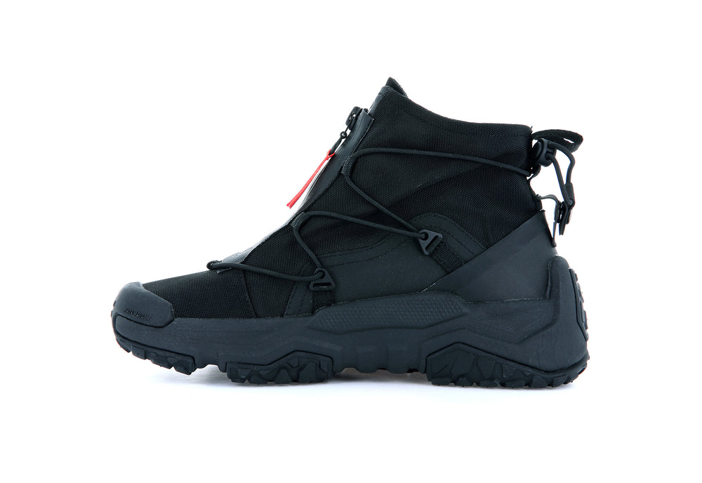 Palladium OFF-GRID HI ZIP WATERPROOF + Women's Sneakers Black | Canada-8364
