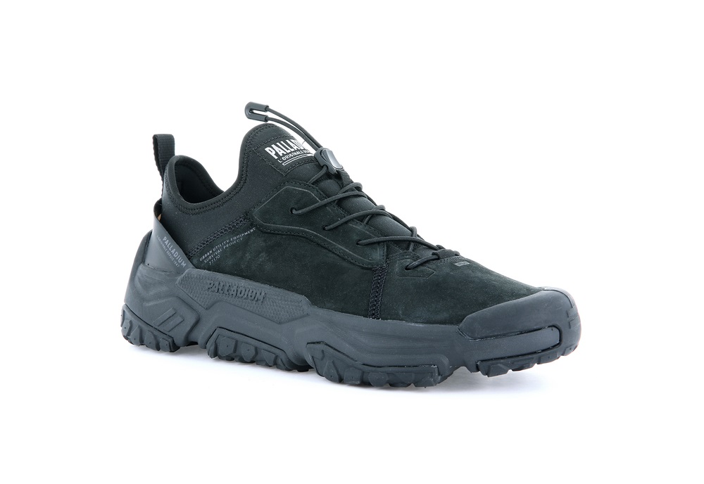 Palladium OFF-GRID LO LEATHER Women's Sneakers Black | Canada-1568