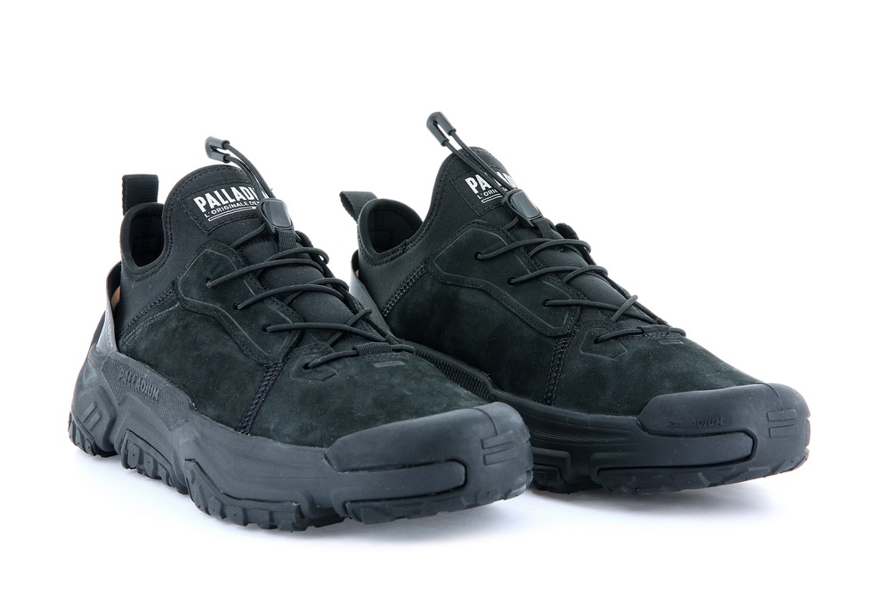 Palladium OFF-GRID LO LEATHER Women's Sneakers Black | Canada-1568