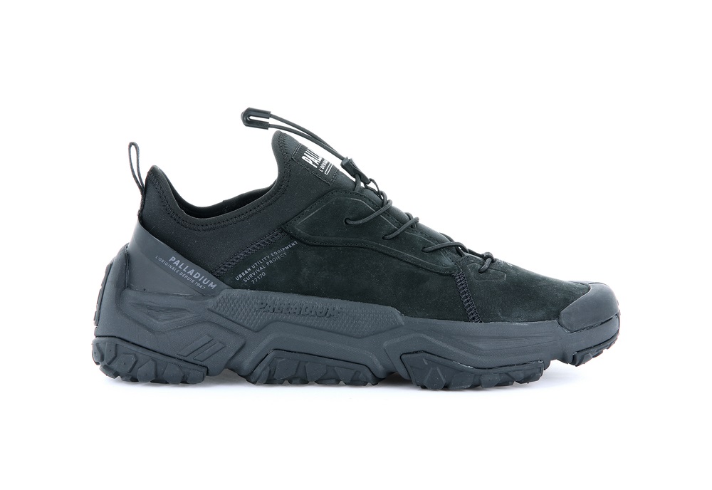 Palladium OFF-GRID LO LEATHER Women\'s Sneakers Black | Canada-1568
