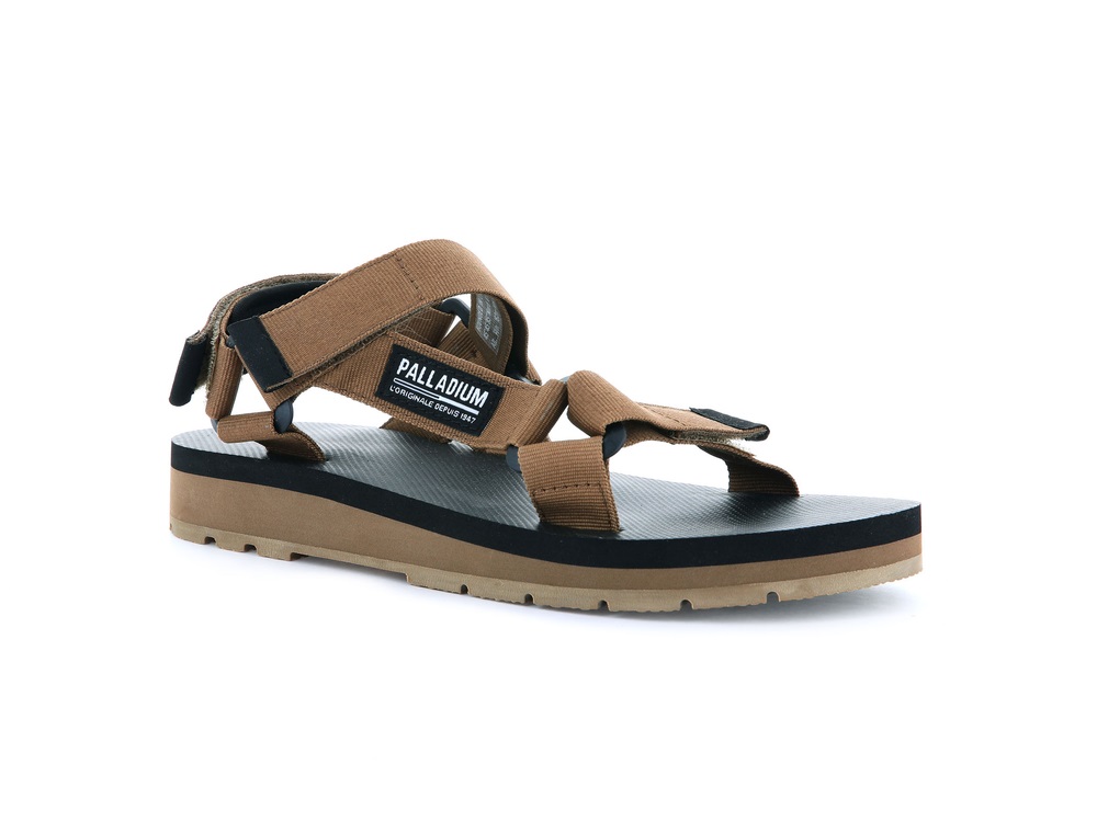 Palladium OUTDOORSY URBANITY Men's Sandals Olive | Canada-5467