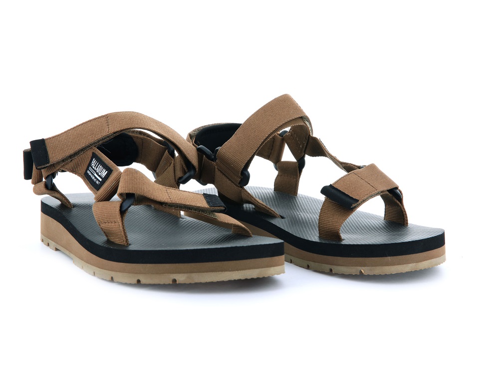 Palladium OUTDOORSY URBANITY Men's Sandals Olive | Canada-5467