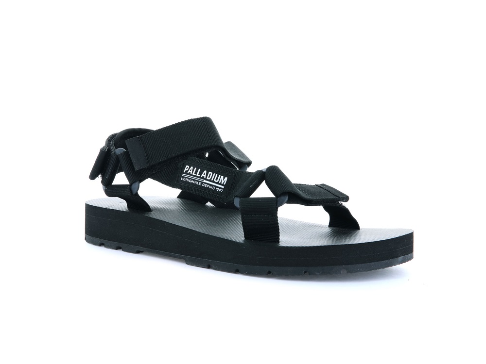 Palladium OUTDOORSY URBANITY Men's Sandals Black | Canada-7283
