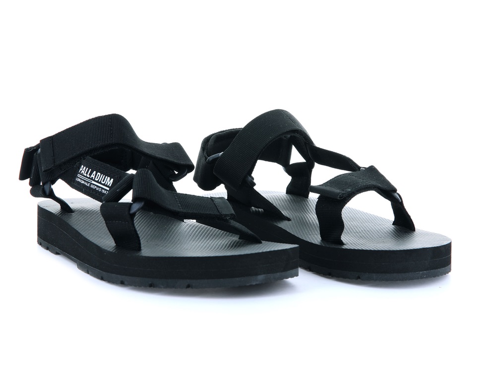 Palladium OUTDOORSY URBANITY Men's Sandals Black | Canada-7283
