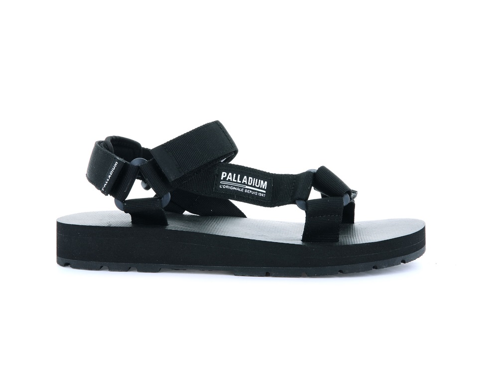 Palladium OUTDOORSY URBANITY Men\'s Sandals Black | Canada-7283