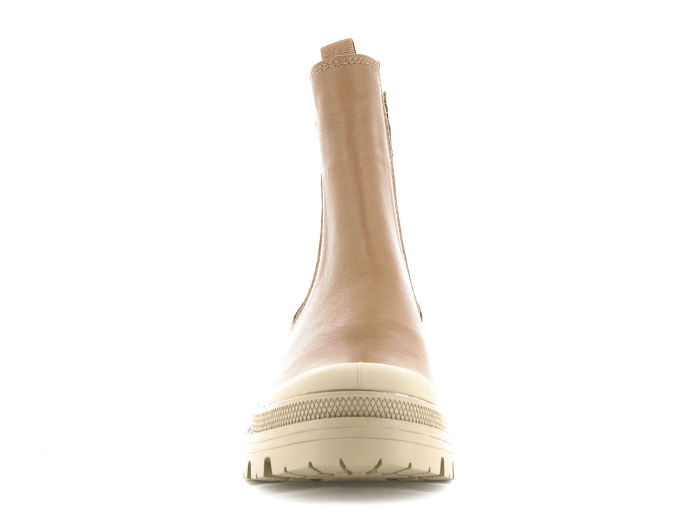 Palladium PALLABASE CHELSEA LEATHER Women's Chelsea Boots Brown | Canada-5378