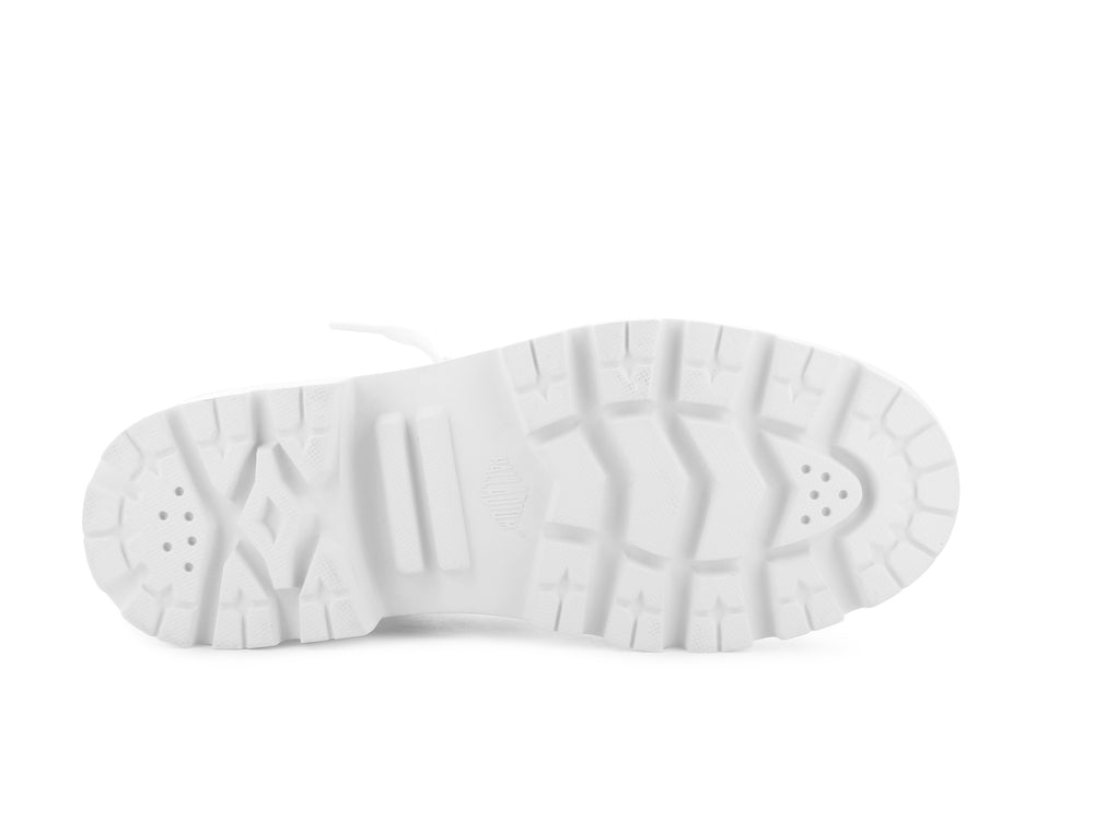 Palladium PALLABASE LEATHER Women's Boots White / Black | Canada-7985