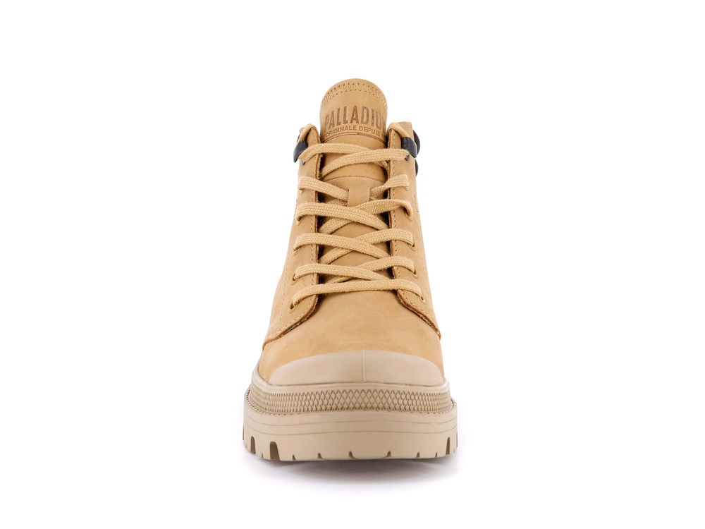 Palladium PALLABASE LO CUFF Women's Boots Gold | Canada-4652