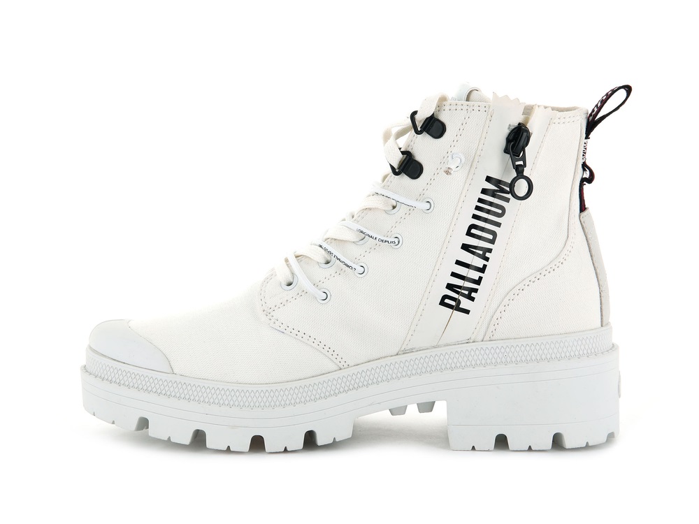 Palladium PALLABASE METRO Women's Boots White | Canada-1802