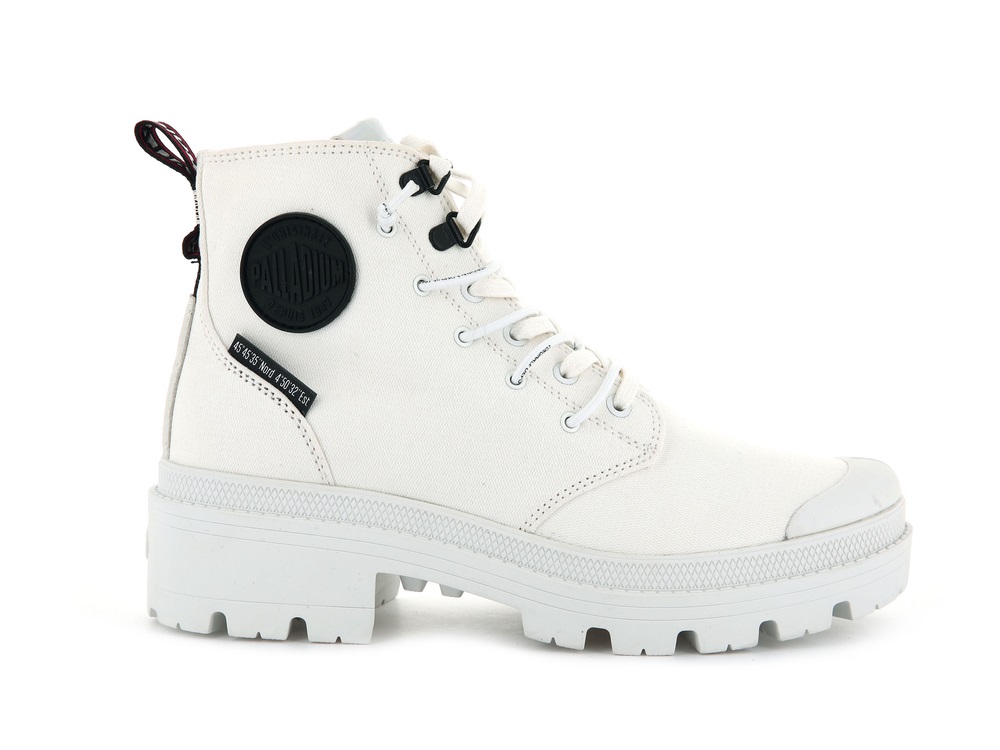 Palladium PALLABASE METRO Women\'s Boots White | Canada-1802