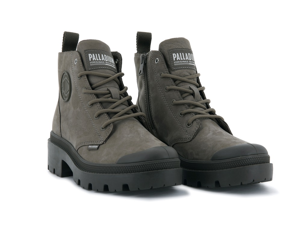 Palladium PALLABASE NBK Women's Boots Taupe | Canada-3648