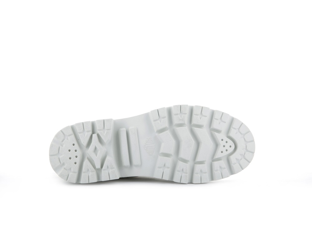 Palladium PALLABASE TWILL Women's Boots White | Canada-9746