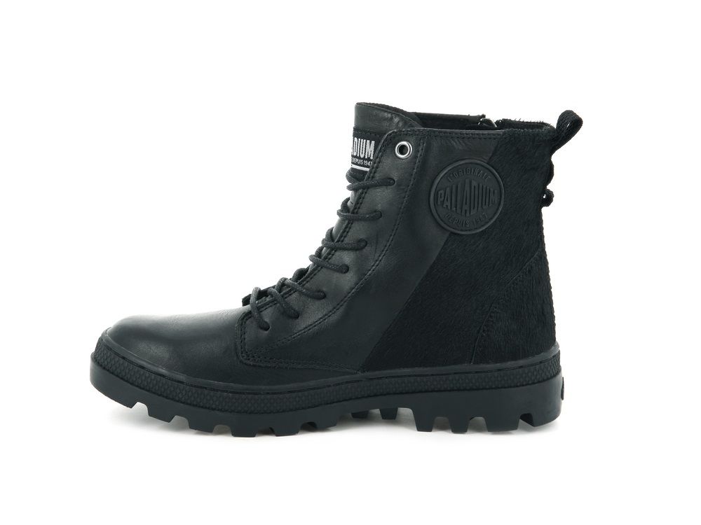 Palladium PALLABOSSE HI ZIP Women's Boots Black | Canada-5726