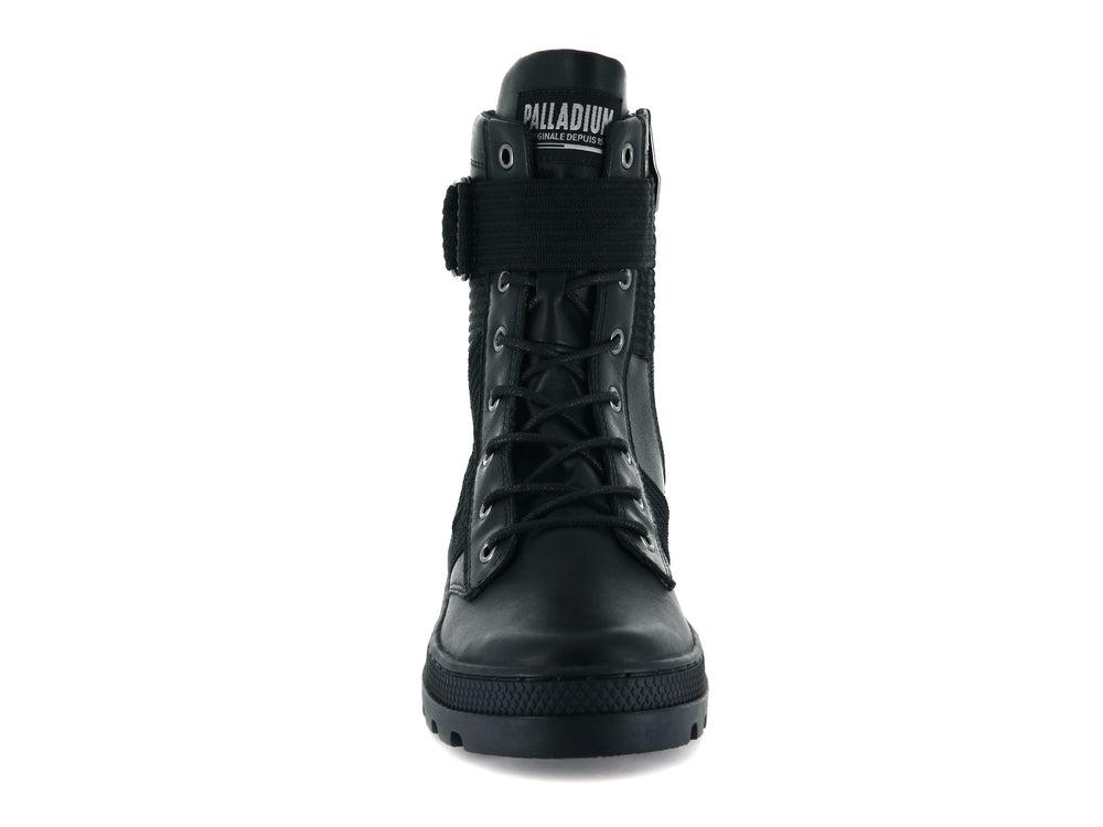 Palladium PALLABOSSE TACT ST LEATHER Women's Boots Black | Canada-7193