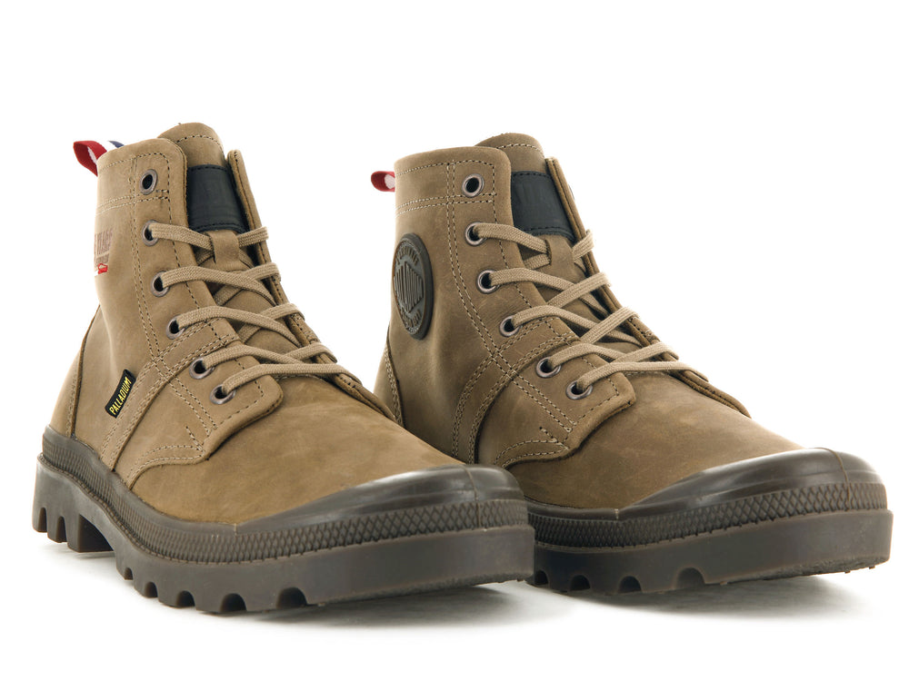 Palladium PALLABROUSSE 75TH LEATHER Women's Boots Brown | Canada-6984