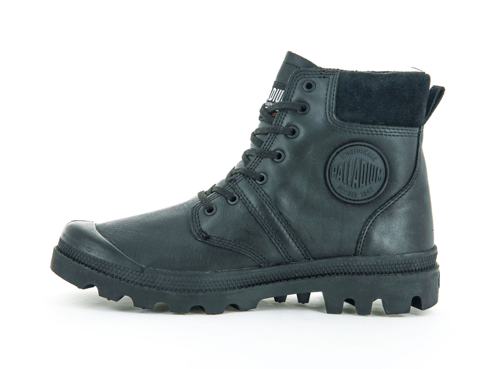 Palladium PALLABROUSSE CUFF WATERPROOF + Men's Boots Black | Canada-9051