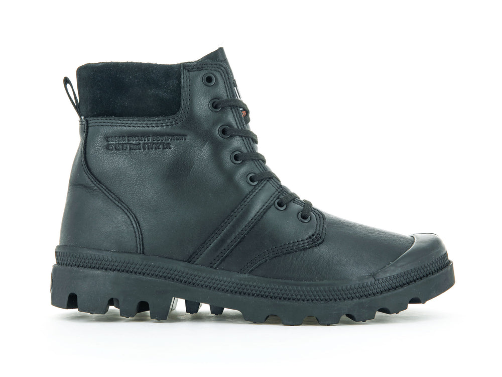 Palladium PALLABROUSSE CUFF WATERPROOF + Men\'s Boots Black | Canada-9051