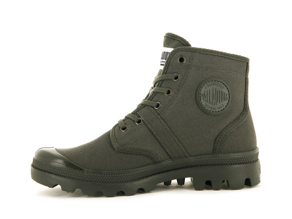 Palladium PALLABROUSSE Men's Boots Olive | Canada-9305
