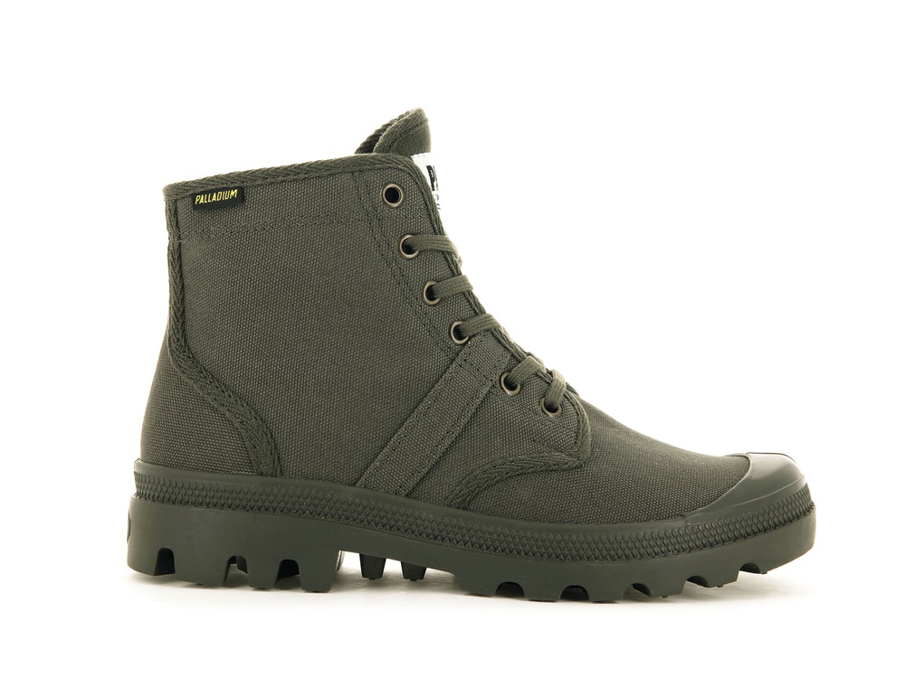 Palladium PALLABROUSSE Men\'s Boots Olive | Canada-9305