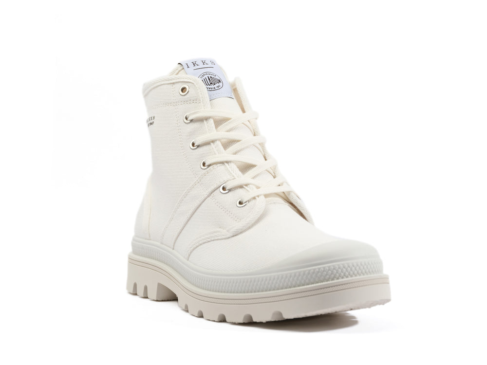 Palladium PALLABROUSSE X IKKS Women's Boots White | Canada-0574