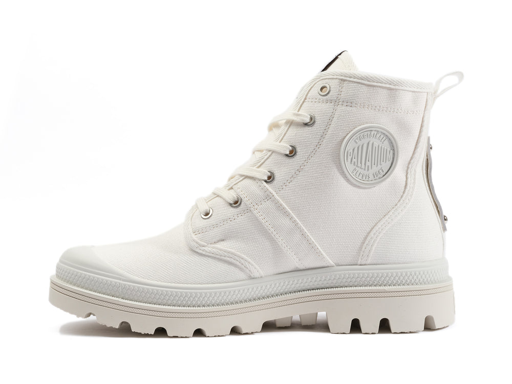 Palladium PALLABROUSSE X IKKS Women's Boots White | Canada-0574