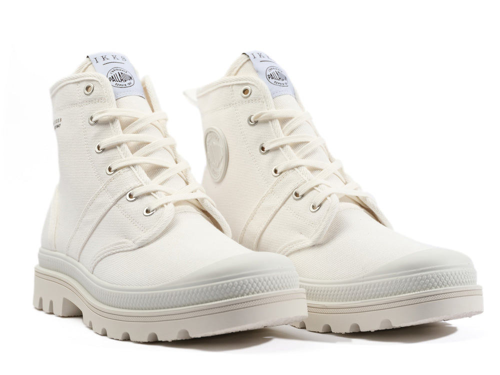 Palladium PALLABROUSSE X IKKS Women's Boots White | Canada-0574