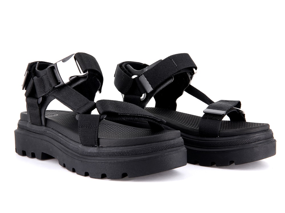 Palladium PALLACRUISE STRAP Women's Sandals Black | Canada-2689