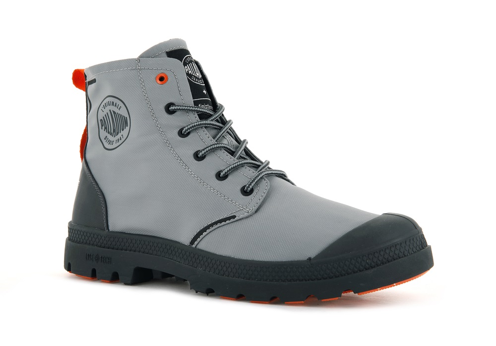 Palladium PALLAFIN RECYCLE Men's High Top Sneakers Dark Grey | Canada-1095