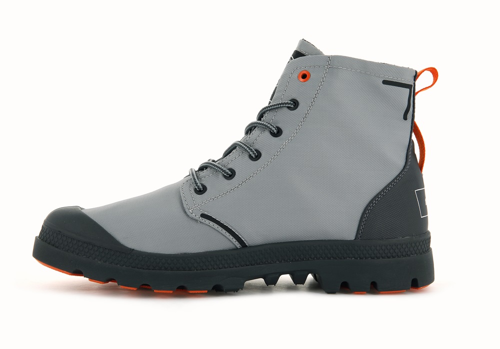 Palladium PALLAFIN RECYCLE Men's High Top Sneakers Dark Grey | Canada-1095
