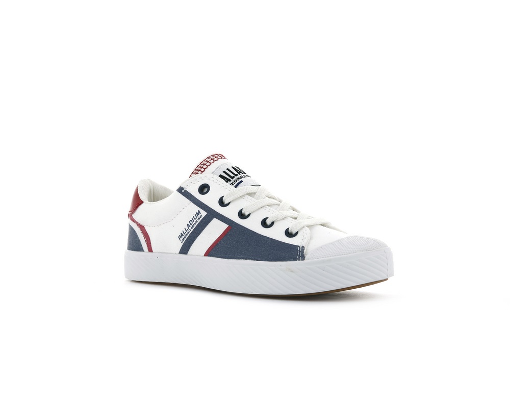 Palladium PALLAPHOENIX FRENCH Kids' Sneakers White | Canada-3051